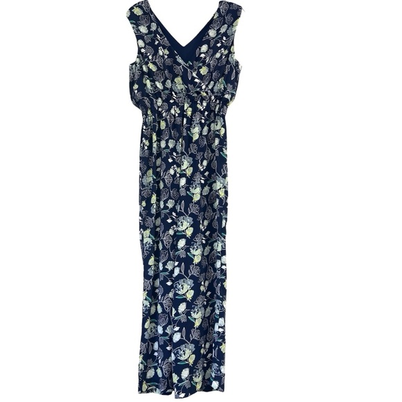 Apt 9 Womens Blue Floral Jumpsuit Size Small - Picture 2 of 7